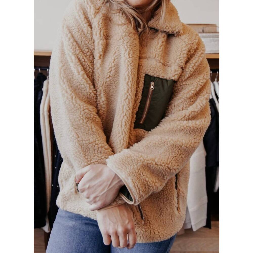 NEW SAGE THE LABEL hartley teddy jacket in brown - Picture 8 of 8